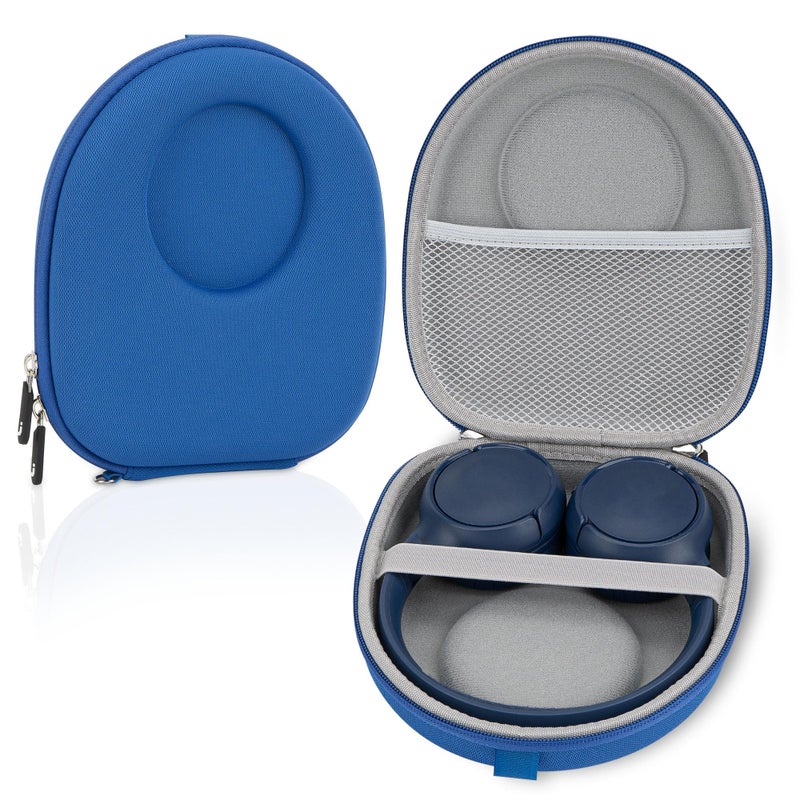 Linkidea Headphones Carrying Case Compatible with JBL Tune 600 BTNC, Tune 570BT, Tune 560BT, Tune 520 BT Case, Protective Hard Shell Travel Bag with Cable, Charger Storage (Blue) - Image 1